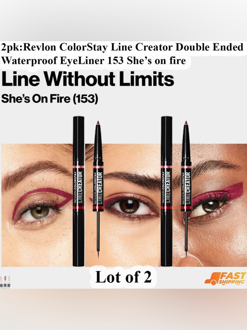 Revlon ColorStay Line Creator Double-Ended Eyeliner - Pink/Red